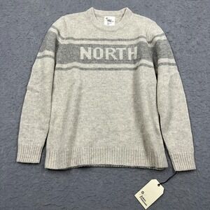 Askov Finlayson Target Sweater Womens Medium Gray 100% Lambswool Crew North Knit